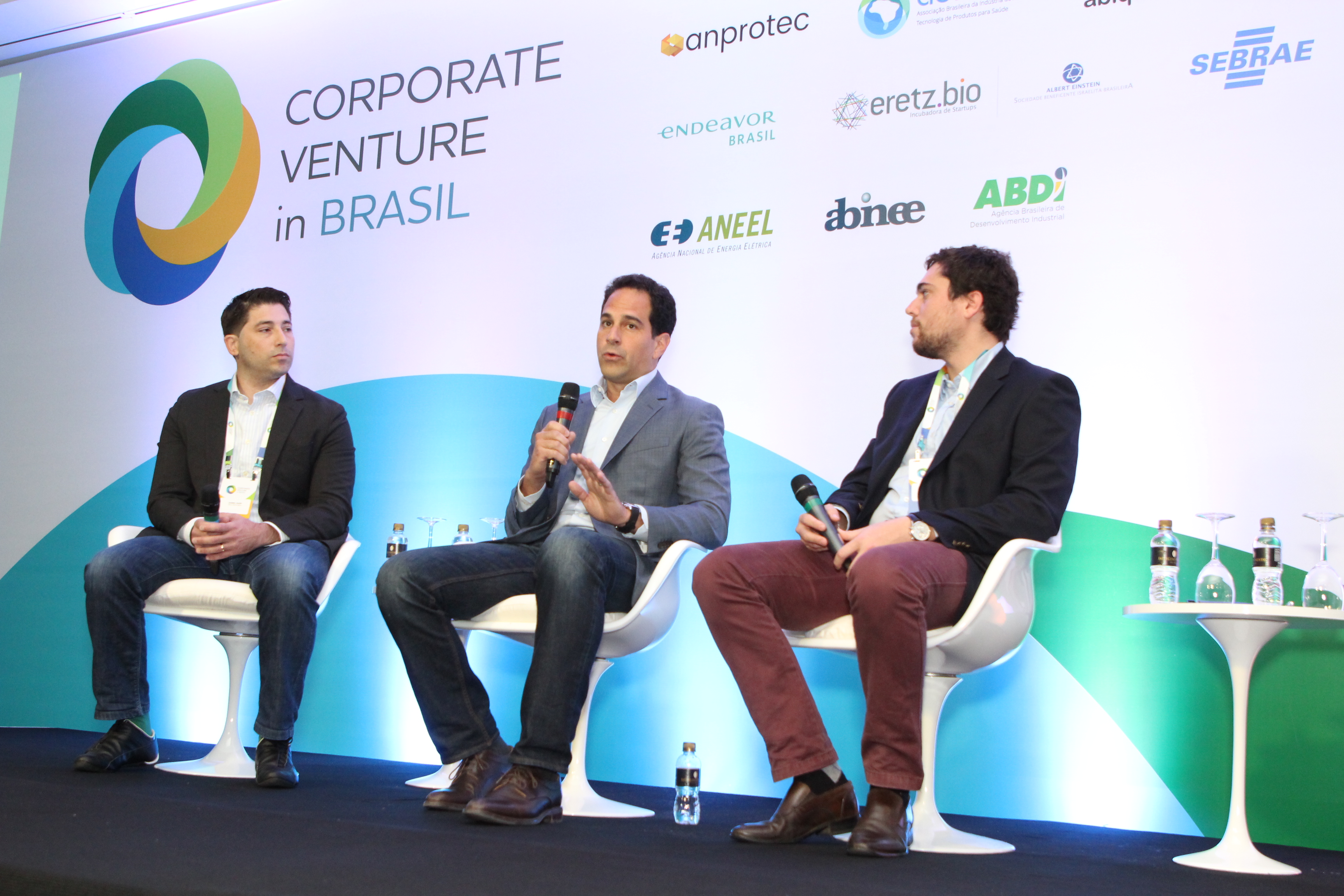 Daniel Karp (à esquerda) participou da última edição do Corporate Venture in Brasil